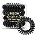 Kitsch Mega Hair Coils for Thick Hair | Spiral Hair Ties for Women | Phone Cord Elastic Hair Ties for Thick Hair | Holiday Gift | Ponytail Holder | Hair Elastics for Women Girls 4 pack | Black