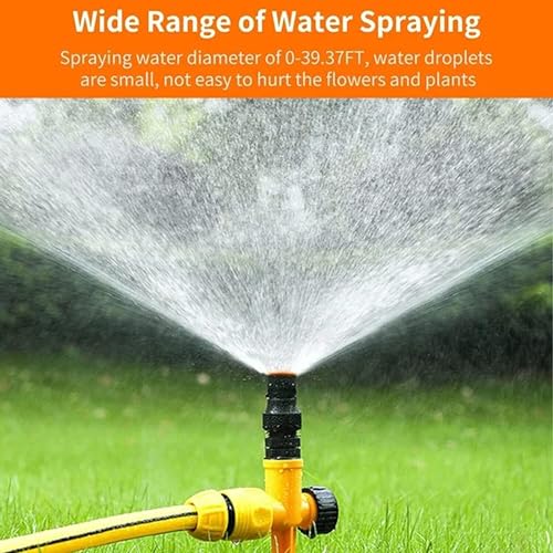 ChicAbode 3 Pcs 360° Rotation Auto Irrigation System, Multifunction Adjustable Garden Sprinkler, Automatic Garden Lawn Sprinkler Irrigation, Save Water, for Outdoor Grass Garden Yard Lawns