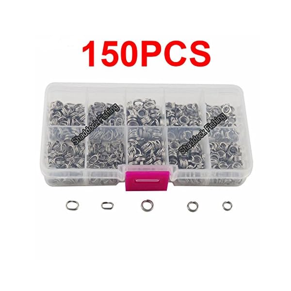 Shaddock-Fishing–150packbox-Double-Split-Rings-High-Strength-Heavy-Duty-Stainless-Steel-Fishing-Split-Ring-Kit-Fishing-Lures-Tackle-Set-20lb-to-80lb-Test Shaddock-Fishing–150packbox-Double-Split-Rings-High-Strength-Heavy-Duty-Stainless-Steel-Fishing-Split-Ring-Kit-Fishing-Lures-Tackle-Set-20lb-to-80lb-Test