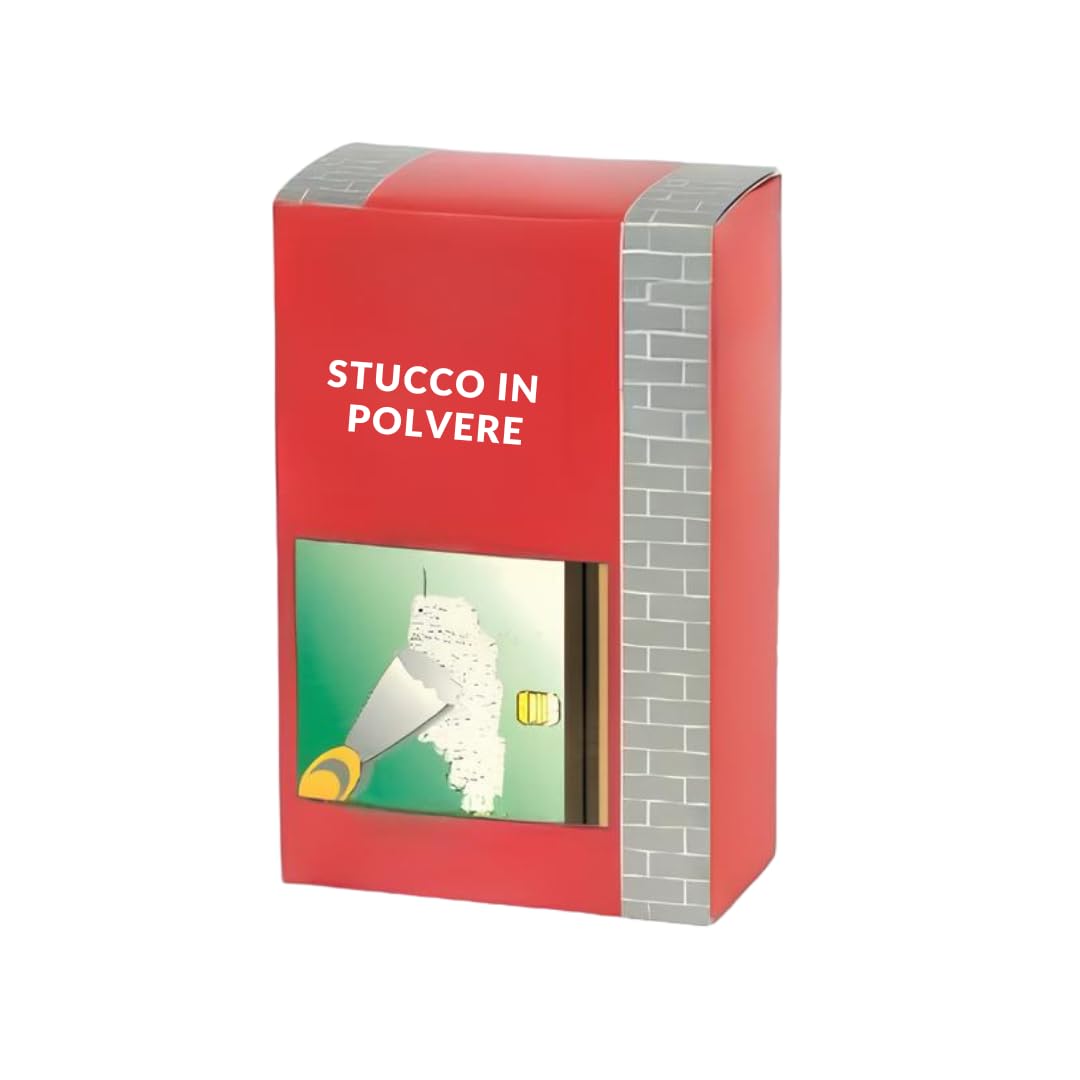 White 1kg Wall Filler Quick Drying High Resistance Shrink Resistant Made in Italy Easy to Use and High Strength