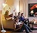 Eterbiz LED Floor Lamp Classic Standing Industrial Arc Light Contemporary Minimalist Tall Design Lamp Curved Lighting for Behind The Couch/Office/Work/Reading/Living Room and Bedroom