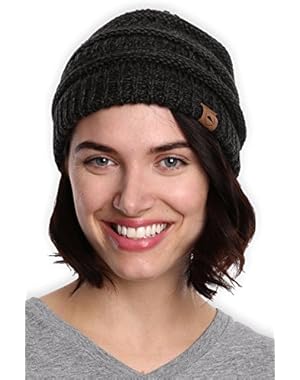 Cable Knit Beanie by Tough Headwear - Thick, Soft & Warm Chunky Beanie Hats for Women & Men - Serious Beanies...