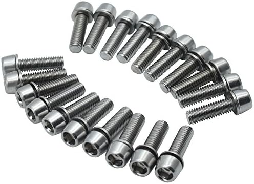 JooFnBolts Screw with Washers for MTB Bike Bicycle Stem M5x20mm M6x20mm Steel Allen Hex Tapered