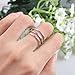 Mother's Day Silver plated Triple Bands Hollow Adjustable Ring Size: 6 -8