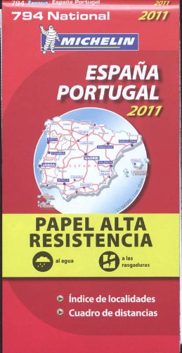Espagne, Portugal indÃ©chirable (French Edition) by (Map)