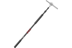 NEEWER NW-7000 Microphone Boom Arm, 3 Section Extendable Handheld Mic Arm with 3/8" & 3/8" to 5/8" Screw Adapter, 3ft to 8ft Adjustable Length,Auxiliary