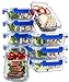 [10 SETS VALUE PACK] Two Compartment Glass Meal Prep Containers – Glass Food Storage Containers with Lids Meal Prep – LIFETIME Lids - Lunch Containers Portion Control Containers - BPA Free Containers