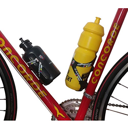 Opera Water Bottle Cage for Bike Ultralight and Strong Carbon Fiber Bicycle Water Bottle Holder -Pack of 2 (2 Pcs Matte Black)