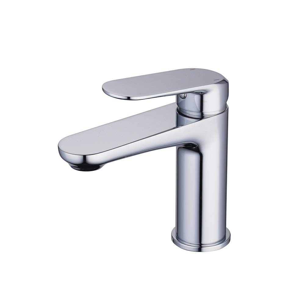 Bathroom Sink Tap Modern Basin Mixer Tap Chrome Single Lever Washbasin Faucet Solid Brass Hot and Cold Mixer Taps Gudetap GT7897C
