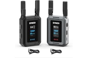 Synco Xvision HD Video Transmission System 300 Meters 1080P 60fps HDMI Transmitter and Receiver 40ms Latency Real-Time Monitoring for Live Streaming, Filming,TVC (1 TX and 1 RX)