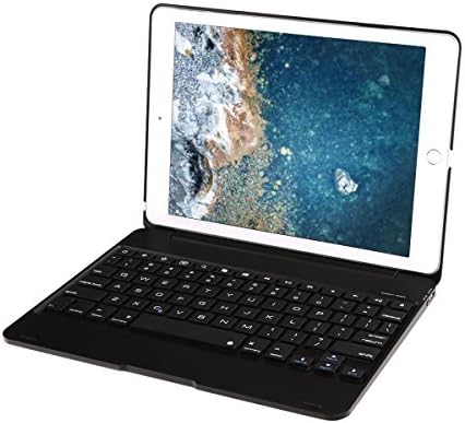 Philont Ultra Slim ABS Folio Wireless Keyboard Case for iPad Pro 9.7(Not For 2017 New iPad 9.7 &amp; iPad Air)130 Degree Full-body Protection iPad Case Cover Black,Not Backlit