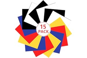 guangyintong Heat Transfer Vinyl HTV Vinyl for T-Shirt 12in x 12in Heat Transfer (15 Sheets K)