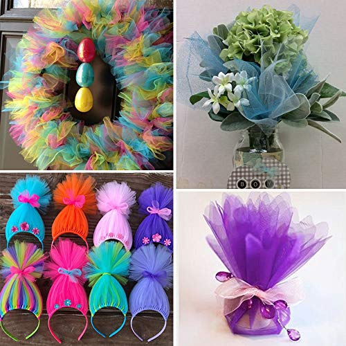 4 Colors+Rainbow+Netting+Fabric+Ribbon