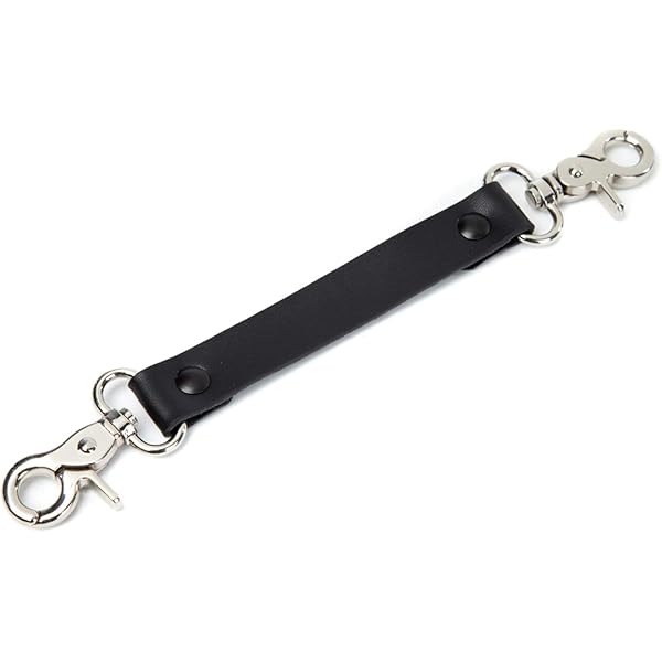 Red Leather Firefighter Radio Strap Bundle - Anti-Sway Strap, MIC Holders, Cord Keepers, Adjustable & Made In USA