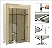 Homebi Closet Wardrobe Clothes Closet System Non-woven Fabric Clothes Rack Portable Storage Organizer with Shelves and Hanging Rod,41.14