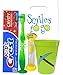 Mining Fun Pickaxe 4pc Bright Smile Oral Hygiene Bundle! Light Up Toothbrush, Toothpaste, Brushing Timer & Mouthwash Rise Cup! Plus Dental Gift Bag & Tooth Saver Necklace!