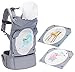 Mo+m Fashion Convertible Baby Carrier w/ Interchangeable Design Panels - Sling for Infants up to Toddler Age - Head Support, Protective Hood, Storage Pockets, Bottle Pouch & Mesh Cooling Window