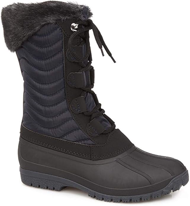 Pavers Damen Schneestiefel Winterschuhe Wasserabweisend Schwarz 37 EU
