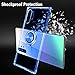 Galaxy Note 10+ Plus/5G Case, Anti Scratch & Anti Slip Soft TPU Clear Case with 360 Degree Rotation Finger Ring Kickstand [Work with Magnetic Car Mount] for Samsung Galaxy Note 10+ Plus,Blue