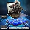 TECKNET-Laptop-and-Notebook-Cooling-Pad-6-Fans-Laptop-Cooler-at-1400-RPM-and-Blue-LED-fits-up-to-19 TECKNET Laptop Cooling Pad Laptop Cooler with 6 Ultra Quiet Cooling Fan at 1400 RPM Rapid Cooling, Adjustable Height…