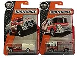 Matchbox Metal Heroic Rescue Hazard Squad & Ford F-550 Super Duty Fire Engine Truck 2-Car Bundle