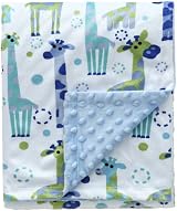CREVENT Baby Blanket 75x100cm Soft Plush Unisex Giraffe Dot Backing