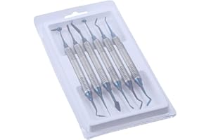 AllGIFT Dental Filling Spatulas,Dental Composite 6Pcs Resin Tool, Professional Dental Composite Resin Filling Spatula,Trimmer Filling Instrument