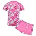 TFJH E Girls Swimsuit Pink Flower 2-3 Years UPF 50+ UV S200,Pink,2-3Years(Tag No.92/98)