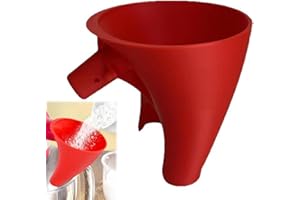 Red Flour Funnel for Kitchen Aid Mixer,5-Quart Tilt-Head Stand Mixer Attachment,Enables Guided Pouring Tilt-Head for Egg Liqu