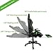Kinsal Gaming Chair Racing Style High-Back PU Leather Office Chair Computer Desk Chair Executive and Ergonomic Style Swivel Chair with Headrest and Massage Lumbar Support (Green)