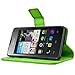 kwmobile Elegant synthetic leather case for the Huawei Ascend Y300 with magnetic fastener and stand function in green