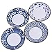 Beautyflier Set of 4 Ceramic Sauce Dish Soy Sauce Dipping Bowls Appetizer Plates Side Dishes Serving Dish Japanese Style Dinnerware Set (Leaf&flower(3.5inch))