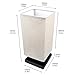 aooshine Minimalist Table Lamp Bedside Desk Lamp, Nightstand Lamps with Solid Wood and Retro Square Fabric Shade for Bedroom, Dresser, Living Room, Kids Room, College Dorm, Coffee Table, Bookcase