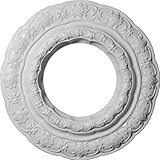 Ekena Millwork CM15LI 15 3/8-Inch OD x 7-Inch ID x 1-Inch Lisbon Ceiling Medallion