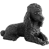 Sandicast Sculpture, Small, Lying Black Poodle