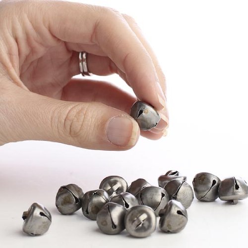 Factory Direct Craft Package of 192 Raw Metal Unfinished 13mm Jingle Bells for Crafting, Decorating, and Embellishing