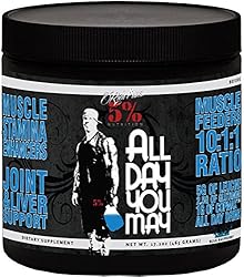 Rich Piana 5% Nutrition All Day You May BCAA & Joint Recovery Drink (Blue Ra