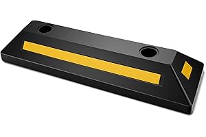 VEVOR Parking Stopper, 21.6 Inch 2 Pcs Heavy Duty Parking Aid for Garage, Rubber Curb Garage Floor Stopper with Reflective St