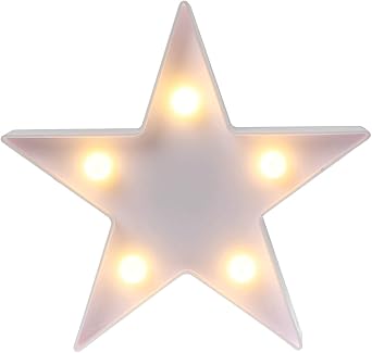 PMS Luz LED blanca de estrella en caja de PVC con corona: Amazon.es: Iluminación
