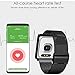RZATU Smart Watch for Android Phones Fitness Tracker with Heart Rate Monitor Blood Pressure Sleep Waterproof Smartwatch Steel Activity Tracker with Color Screen Compatible for iOS Black