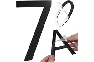 YEEZUNPU Self Adhesive House Number 5 Inch House Numbers for Outside Acrylic Modern Mailbox Numbers Address Home Number for House Apartments Office Hotel Room Easy to Install (7)