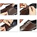 No Tie Shoe Laces for Men Leather Shoes Silicone Elastic Waxed Thin Oxford Round Dress Shoes Shoelaces 12 Pcs (Brown)