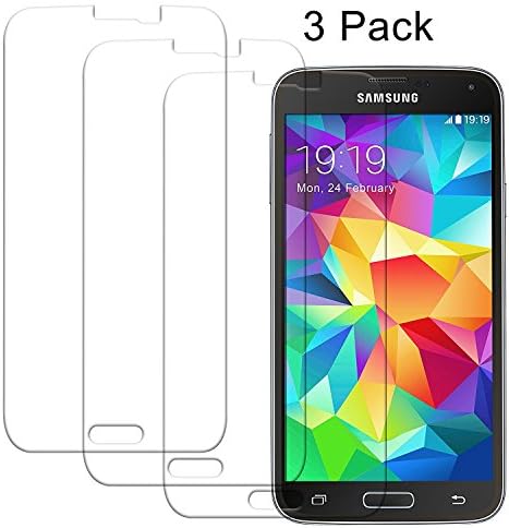 Cardana | Triple Burst Tempered Glass for Samsung Galaxy S5 | Protector 9h Human glas| Pleasure Glass Protect Screen Damage | Bubble-Free Pack of 3..