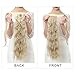 SARLA Ponytail Hair Extension Curly Wavy Synthetic Fake Wrap Around Pony Tail Long Hairpiece 22 Inch for White Women Heat Resistant Fiber Beach Blonde