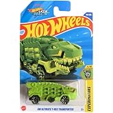 Hot Wheels Let's Race, Ultimate T-Rex Transporter [Green], Experimotors 4/10, 156/250, 1:64 Scale Diecast Car