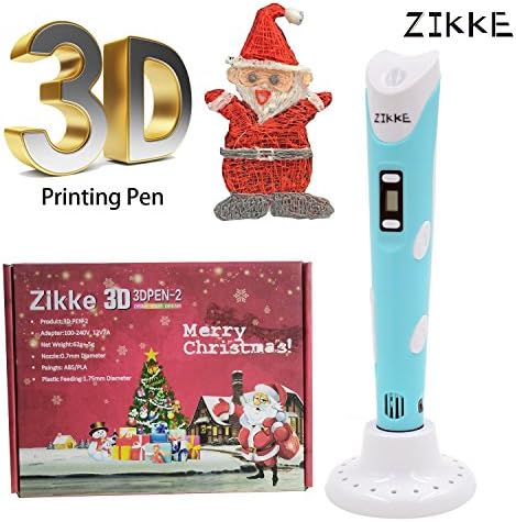 3D Pen No Mess Non-Toxic - Zikke 3D Doodler Drawing Printing Pen, Gifts and Toys for Kids &amp; Adults - Modern Arts and Crafts Tool, Unleash Creativity, Develop Spatial Thinking ( Blue )