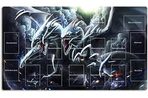 Mlikemat New Playmat Blue-Eyes Ultimate Dragon Mouse Pad TCG CCG Trading Card Game Mat + Free Bag (ZD014-106)