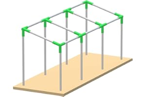 G GOODSZONE GoodsZone Canopy Fittings Kit 1 3/8" Slant Roof Carport Gazebo Slope Lean to Shed Greenhouse Frame Connectors, Full Set for 6, 8, 10 Legs, Without Poles (for 8 Legs)