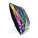 Play Tailor Sequin Pillow Cover Cushion Covers 16x16in Flip Sequins Decorative Throw Pillow Case, Silver and Rainbow Wave