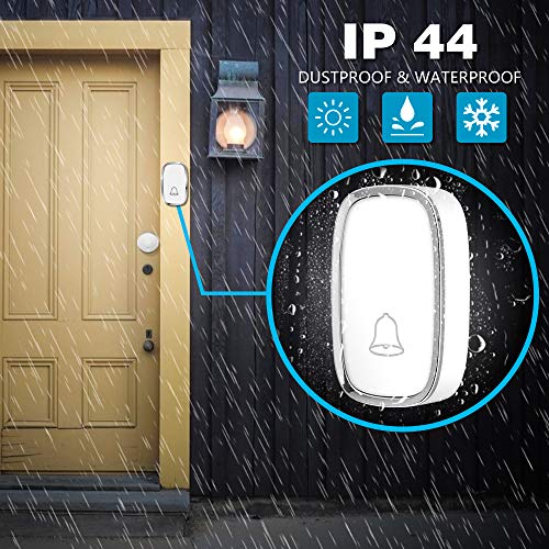Anko Wireless Doorbell, Plug and Play Waterproof Door Bell Kit, 1000
